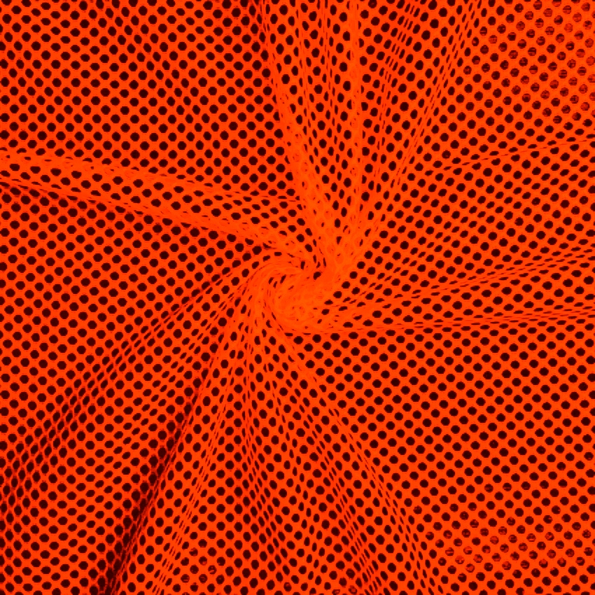Neon Orange King Mesh Jersey Fabric